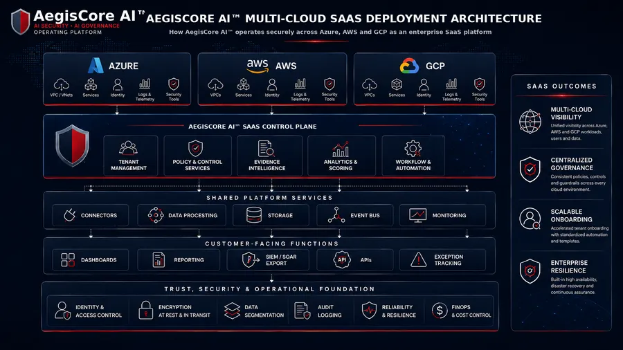 AegisCore AI™ Multi-Cloud SaaS Deployment Architecture